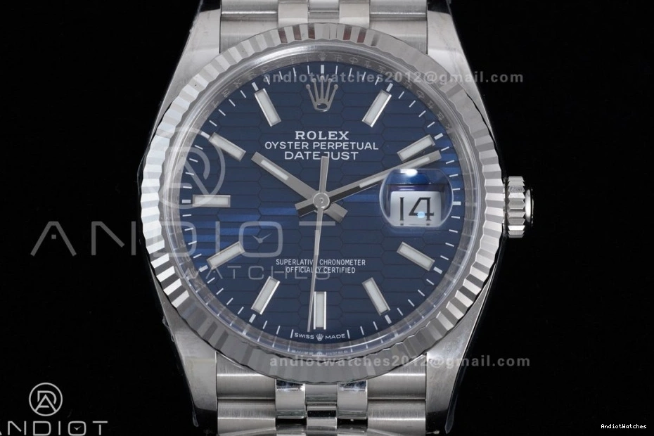 565 126234 Blue SH Clean on Dial Bracelet DateJust 904L Best 36 TechFriendly Texted 1:1 Steel Jubilee Edition 0402